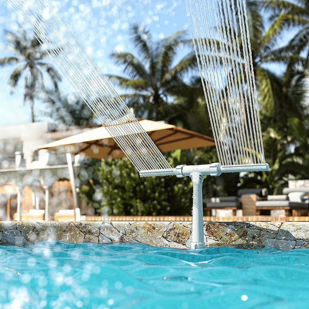 Fontaine de Cascade Ajustable pour Piscine