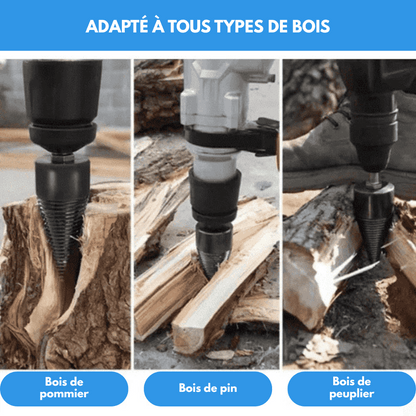 Foret fendeur de bois - Cône fendeur pour perceuse