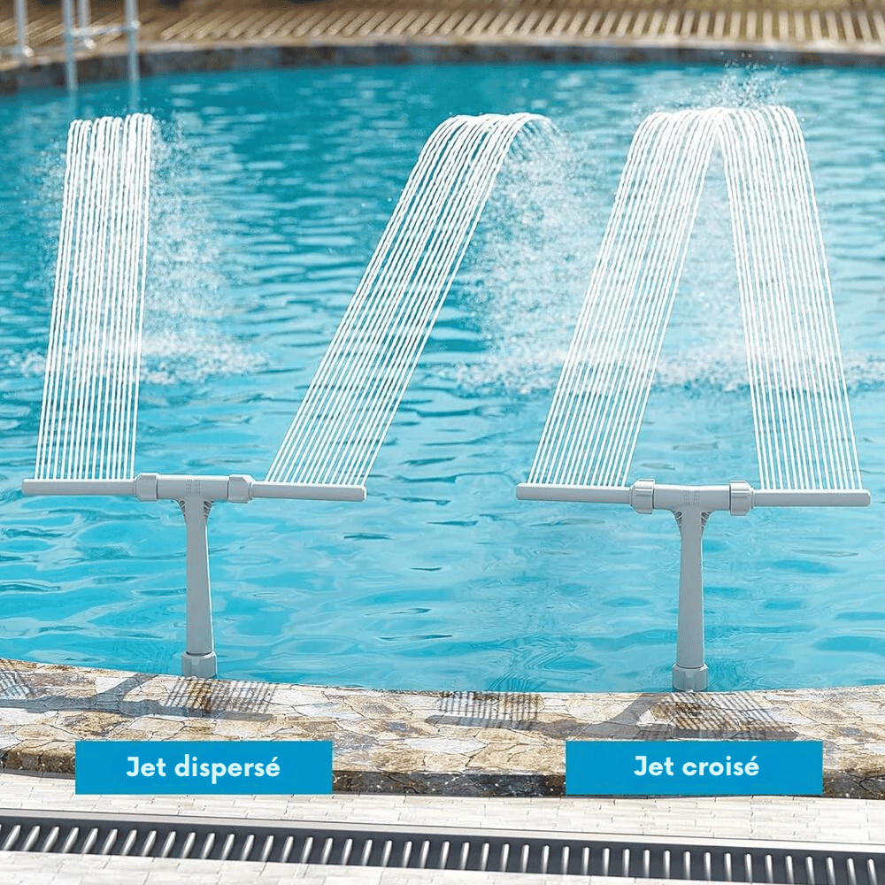 Fontaine de Cascade Ajustable pour Piscine