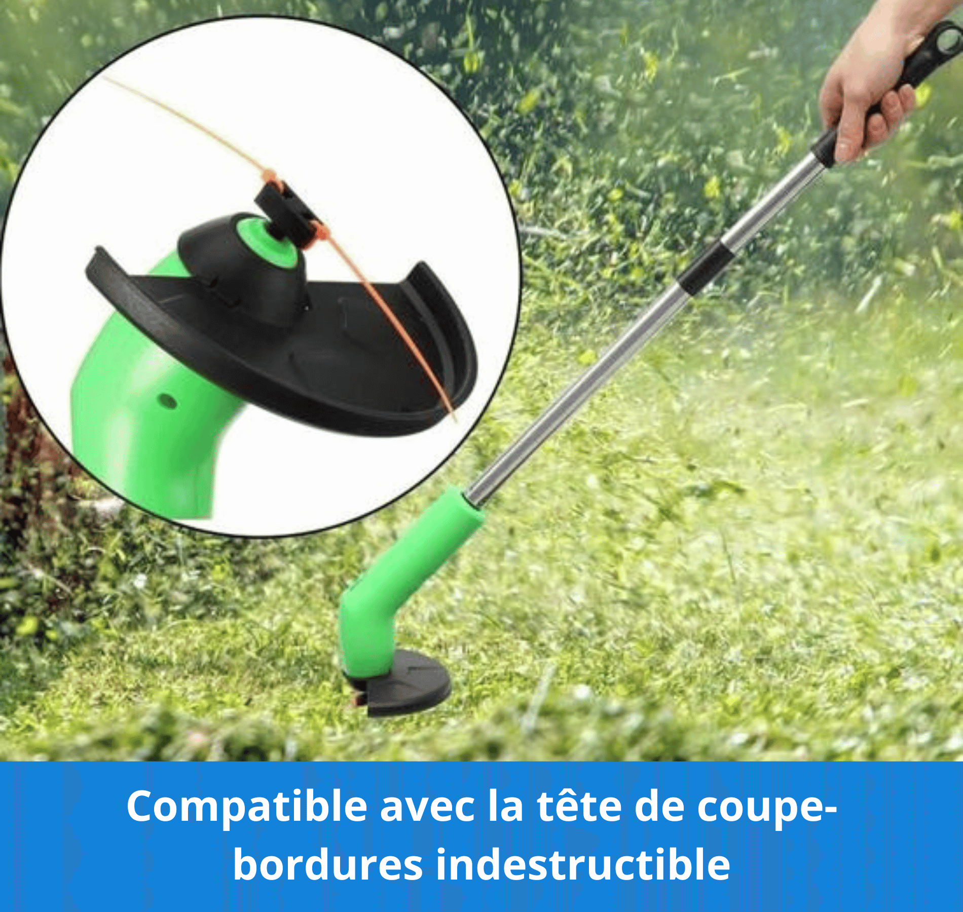 Manche pour tête de coupe-bordures indestructible