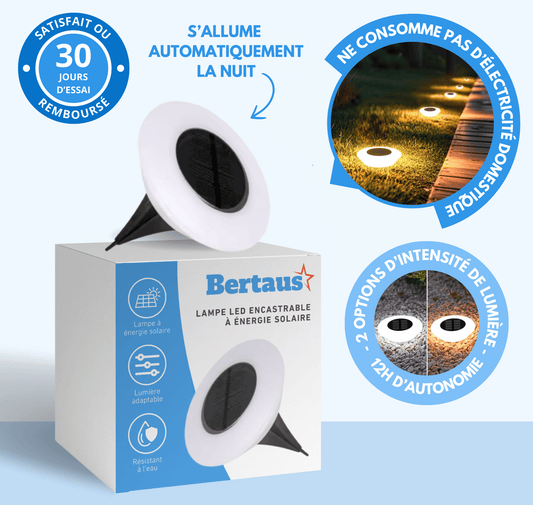 Lampe LED encastrable à énergie solaire