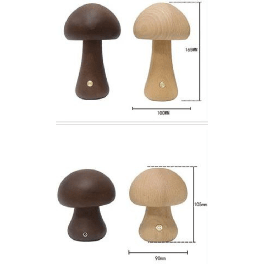 Lampe Champignon en Bois Massif