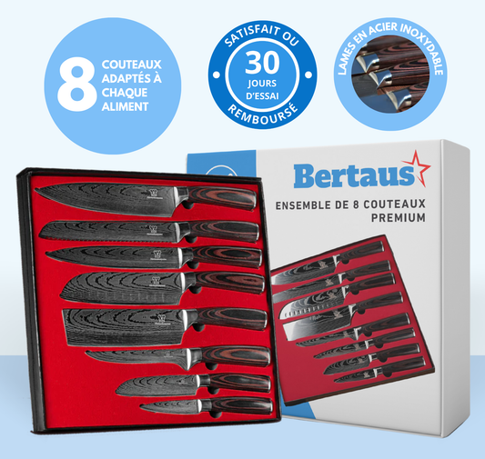 Ensemble de couteaux premium asiatiques