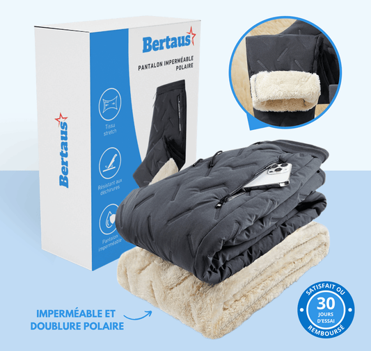 Pantalon imperméable polaire unisexe