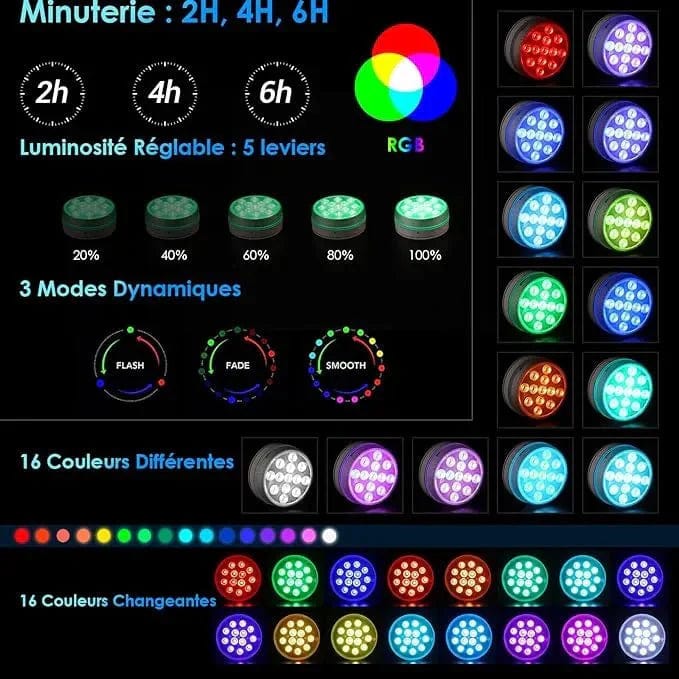 AquaLight™ - LEDS Submersibles sans fil